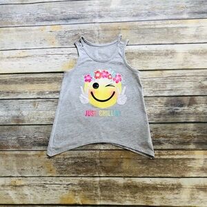 Girls adorable emoji tank top! Size 7/8